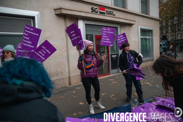 Manifestation féministe contre les féminicides, les violences sexuelles et toutes les violences de genre.