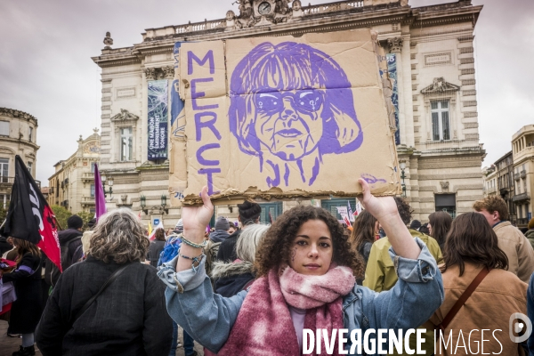 Montpellier-Rassemblement contre les violences faites aux femmes #MerciGisele