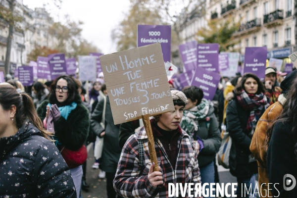 Manifestation contre les violences faites aux femmes