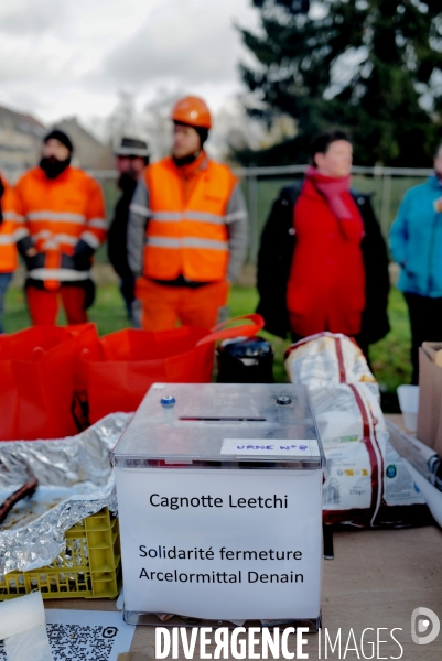 Rassemblement devant l usine d ArcelorMittal de Denain