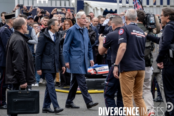 Michel Barnier et Bruno Retailleau au 130e congrès national des pompiers.