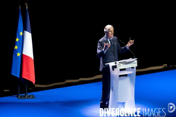 Michel Barnier et Bruno Retailleau au 130e congrès national des pompiers.