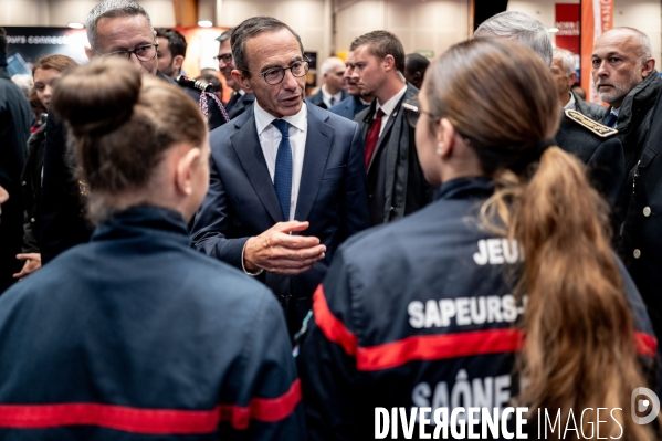 Michel Barnier et Bruno Retailleau au 130e congrès national des pompiers.