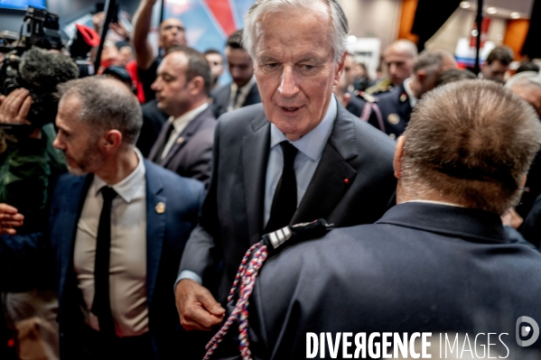 Michel Barnier et Bruno Retailleau au 130e congrès national des pompiers.