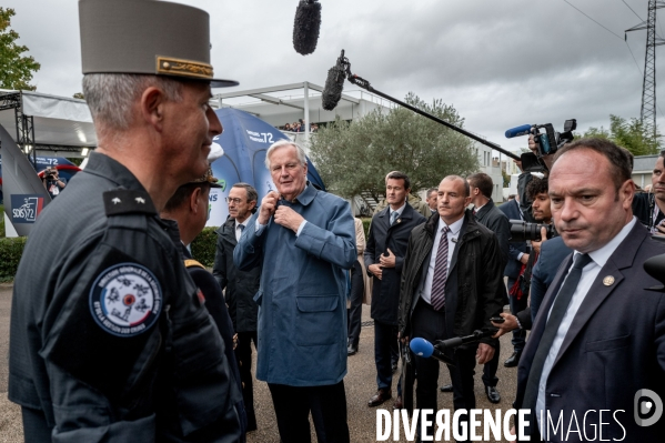 Michel Barnier et Bruno Retailleau au 130e congrès national des pompiers.