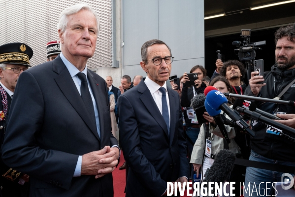 Michel Barnier et Bruno Retailleau au 130e congrès national des pompiers.
