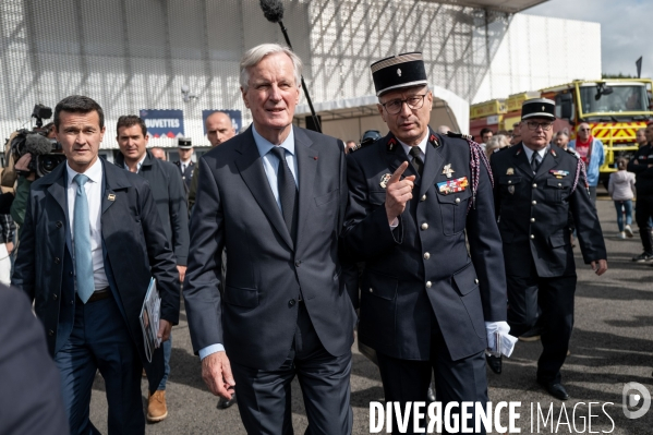 Michel Barnier et Bruno Retailleau au 130e congrès national des pompiers.