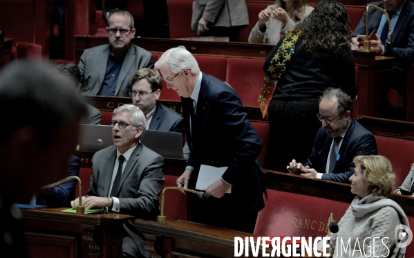 Assemblee Nationale / Michel Barnier déclenche le 49.3 pour faire adopter le budget de la securité sociale