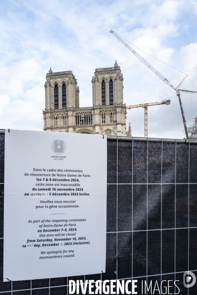 Prépartion Réouverture de Notre-Dame de Paris