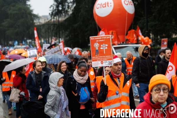 Manifestation pour la défense des services publics à Nantes