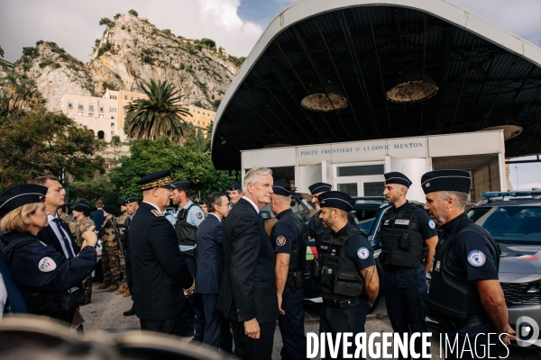 Michel Barnier et Bruno Retailleau en visite à Menton et Vintimille