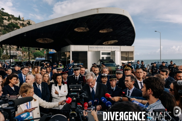 Michel Barnier et Bruno Retailleau en visite à Menton et Vintimille