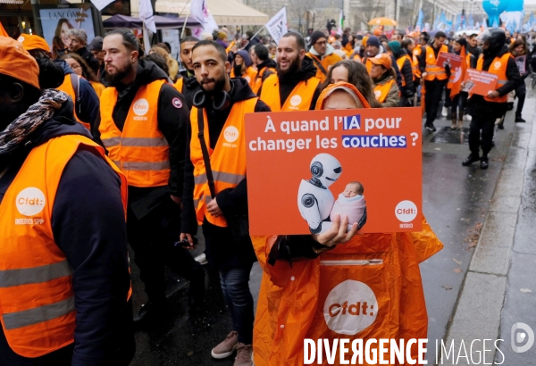 Manifestation pour la defense des services publics