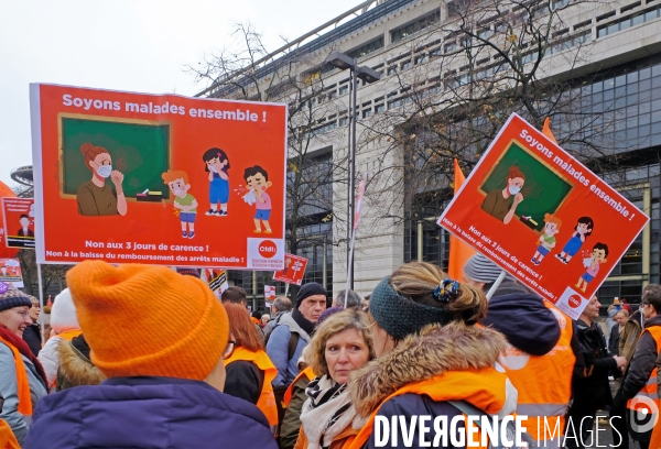 Manifestation pour la defense des services publics
