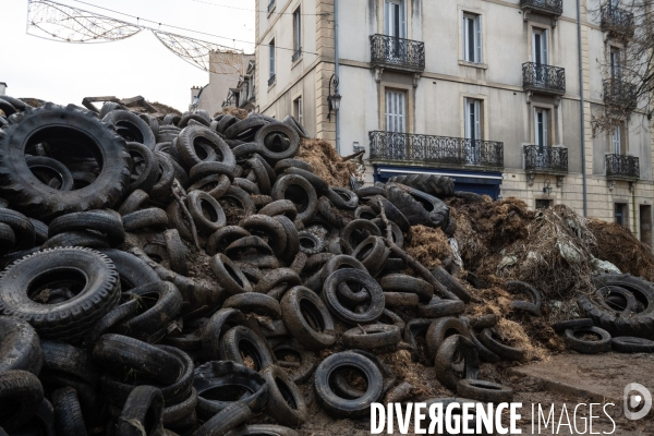 Manifestation des agriculteurs a Dijon (FDSEA et Jeunes agriculteurs)
