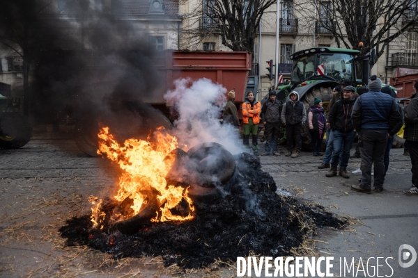 Manifestation des agriculteurs a Dijon (FDSEA et Jeunes agriculteurs)