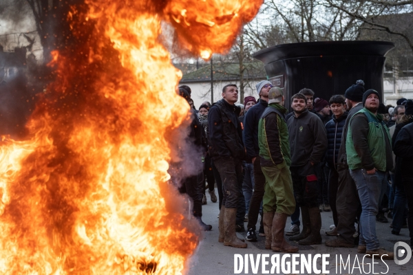 Manifestation des agriculteurs a Dijon (FDSEA et Jeunes agriculteurs)
