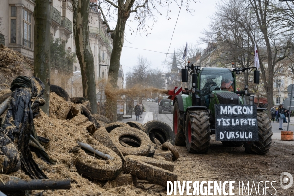 Manifestation des agriculteurs a Dijon (FDSEA et Jeunes agriculteurs)