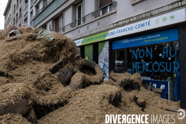 Manifestation des agriculteurs a Dijon (FDSEA et Jeunes agriculteurs)