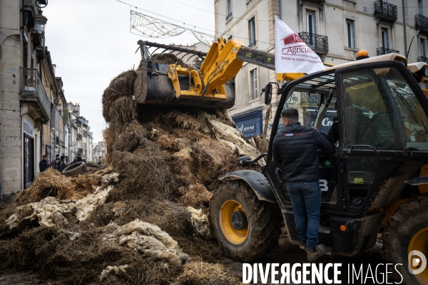Manifestation des agriculteurs a Dijon (FDSEA et Jeunes agriculteurs)