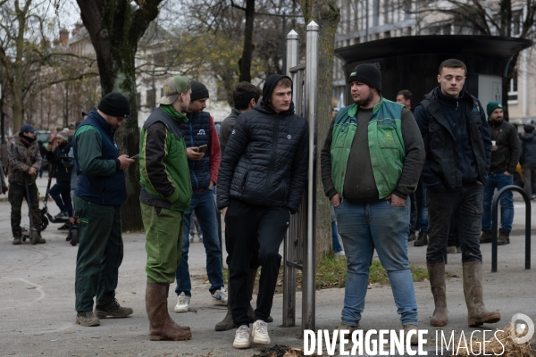 Manifestation des agriculteurs a Dijon (FDSEA et Jeunes agriculteurs)