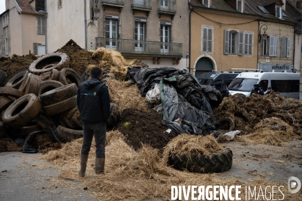 Manifestation des agriculteurs a Dijon (FDSEA et Jeunes agriculteurs)