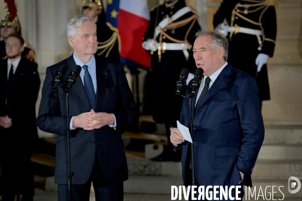 Passation de pouvoirs entre Michel BARNIER et François Bayrou