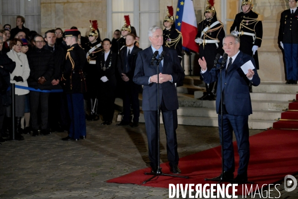 Passation de pouvoirs entre Michel BARNIER et François Bayrou