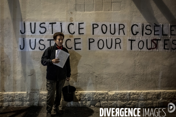 Proces des viols de Mazan - Collages feministes