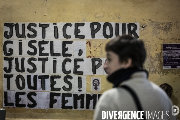 Proces des viols de Mazan - Collages feministes