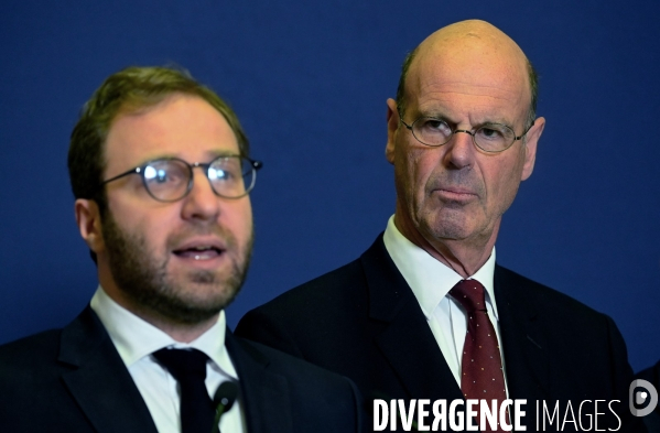 Cérémonie de passation de pouvoir entre Antoine Armand, Laurent Saint-Martin et Eric Lombard