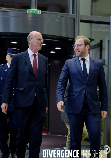 Cérémonie de passation de pouvoir entre Antoine Armand, Laurent Saint-Martin et Eric Lombard