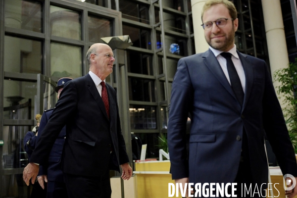 Cérémonie de passation de pouvoir entre Antoine Armand, Laurent Saint-Martin et Eric Lombard