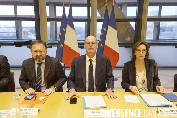 Rencontres Budget à Bercy Eric Lombard  avec Modem