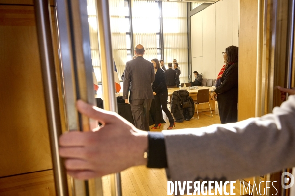 Rencontres Budget à Bercy Eric Lombard  avec avec Matthieu Darnaud, Président du groupe Les Républicains au Sénat