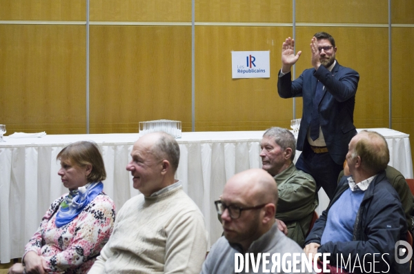 LAURENT WAUQUIEZ EN deplacement a l hay-les-roses aupres du depute vincent jeanbrun.