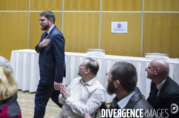LAURENT WAUQUIEZ EN deplacement a l hay-les-roses aupres du depute vincent jeanbrun.