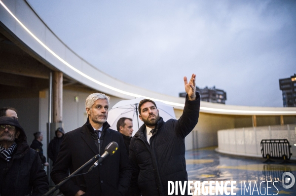 LAURENT WAUQUIEZ EN deplacement a l hay-les-roses aupres du depute vincent jeanbrun.
