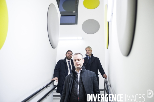 LAURENT WAUQUIEZ EN deplacement a l hay-les-roses aupres du depute vincent jeanbrun.