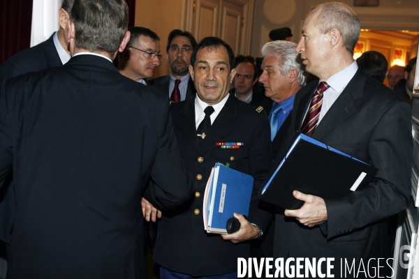 Conference de presse de Nicolas Sarkozy en forme de bilan à son poste de ministre de l interieur.