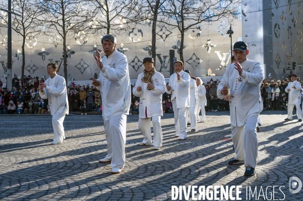 NOUVEL AN CHINOIS sur les Champs-Elysees a Paris