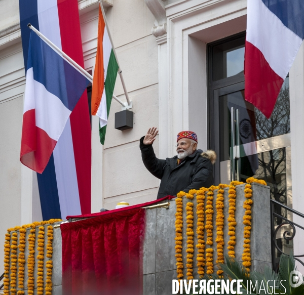Emmanuel Macron et Narendra Modi en visite à Marseille