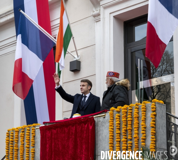 Emmanuel Macron et Narendra Modi en visite à Marseille