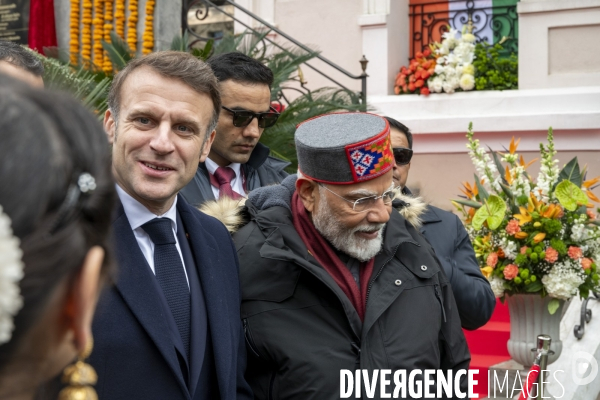 Emmanuel Macron et Narendra Modi en visite à Marseille