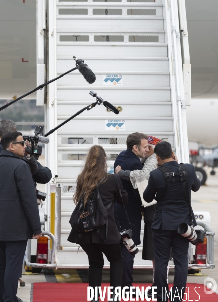 Emmanuel Macron et Narendra Modi en visite à Marseille