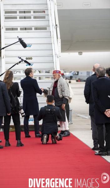 Emmanuel Macron et Narendra Modi en visite à Marseille