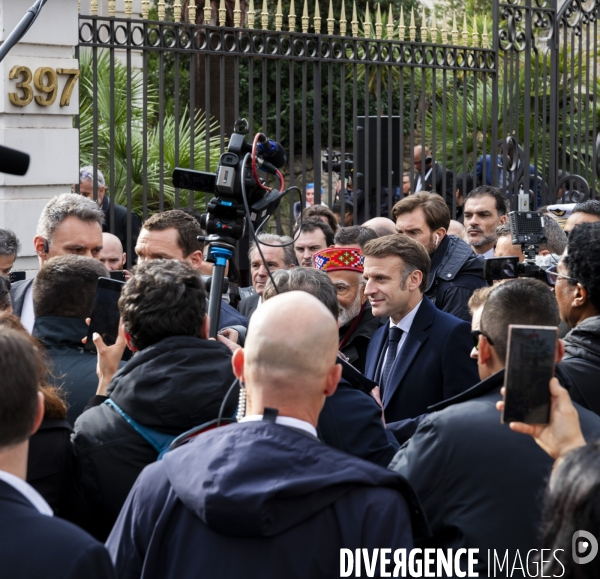 Emmanuel Macron et Narendra Modi en visite à Marseille