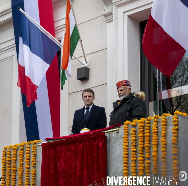 Emmanuel Macron et Narendra Modi en visite à Marseille