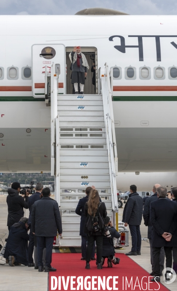Emmanuel Macron et Narendra Modi en visite à Marseille