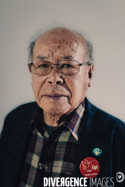Shigemitsu Tanaka, prix Nobel de la paix 2024, à la CGT le 23 janvier 2025.
